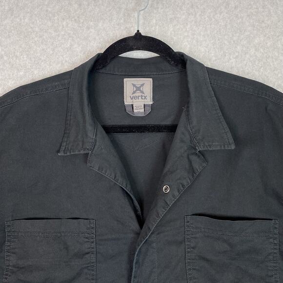 Vertx Shirt Mens 2XL Black Short Sleeve Snap Button - Picture 2 of 7